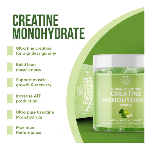 Fior Creatine Gummy Suplemento Com Monohidrato De Creatina - Imagem 7
