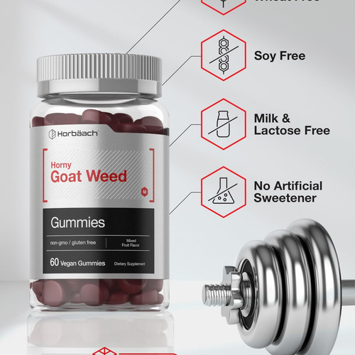 Gomas Horbäach Horny Goat Weed | 60 Veganas - Imagem 3