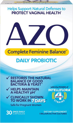 Azo Complete Feminine Balance Probióticos Diários Para Mulhe
