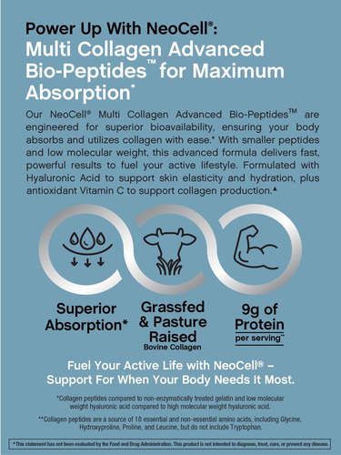 Colágeno Em Pó Neocell Multi Bio-peptides 650 Ml Com Vitamin - Imagem 6