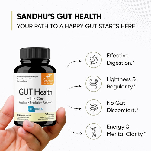 Sandhus Gut Health - Prebiótico, Probiótico, Pós-biótico E L - Imagem 9
