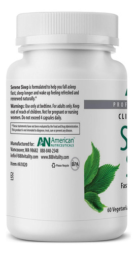Vitality C American Nutriceuticals - Sleep Serene Sleep Aid - Imagem 4