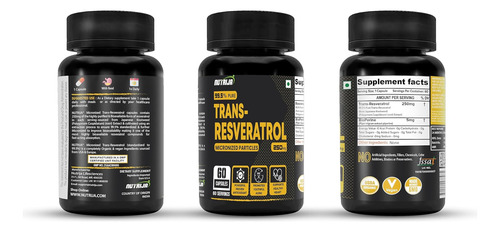 Cápsulas De Resveratrol De Nutrija Trans 250mg - 99,5% De Su - Imagem 4