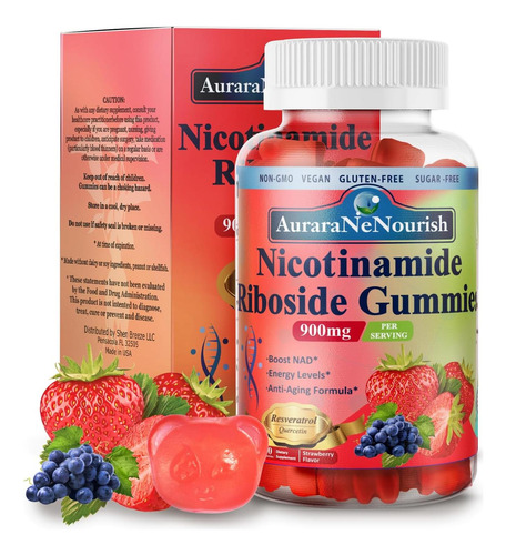 Suplemento Nad Gummies Sem Açúcar, Nad Nicotinamida Ribosíde