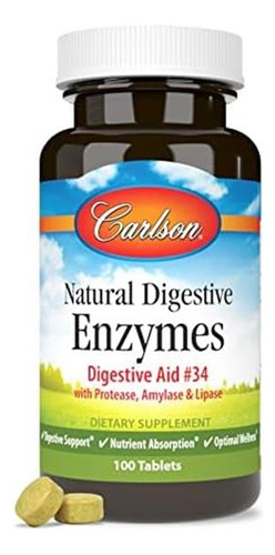 Carlson - Enzimas Naturais, Aid 34 Com Protease, Amilase E L - Imagem 5
