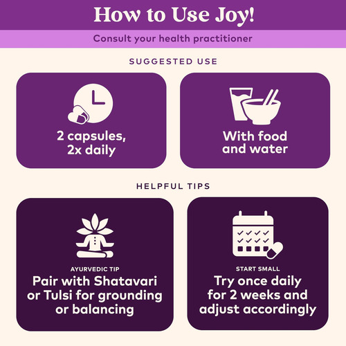 Organic Índia Joy Suplemento Herbal - Suporte Imunológico, P - Imagem 5