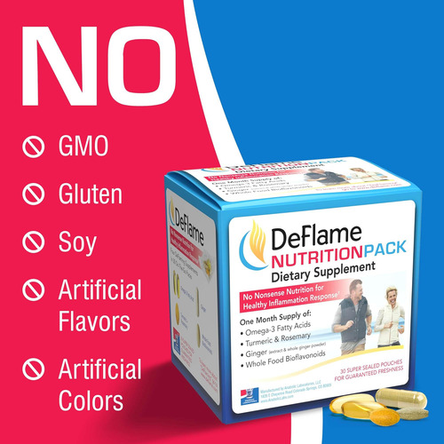 Suplemento De Pacote De Nutrição De Deflame - 30 Pacotes Diá - Imagem 4