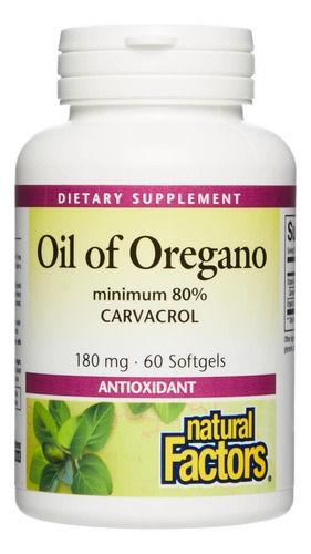Fatores Naturais - Óleo De Orégano 180mg, Com Azeite Virgem