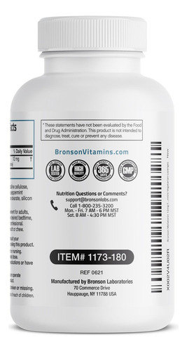 Bronson Melatonina 12mg, 180 Comprimidos Vegetarianos - Imagem 4