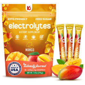 Pacotes De Eletrólitos Em Pó Keppi Mango Flavor, Pacote Com