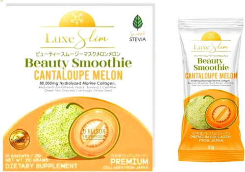 Luxe Slim Beauty Smoothie Melão Melão, 80.000 Mg De Colágeno