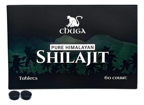 Comprimidos Chuga Pure Himalayan Shilajit Para Homens E Mulh