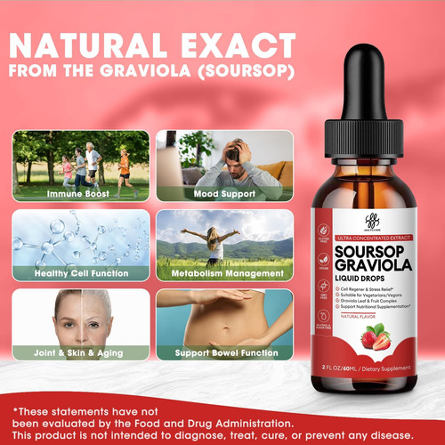 Imatchme Goutrop Graviola Liquid Drop, Azeda De Bitters Líqu - Imagem 3
