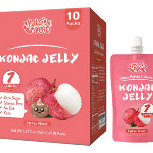 Volo Volo Volo Konjac Jelly Bouch Drink, Sabor De Lichia, 10