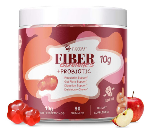 Gomas De Fibra Migcopat Com Probióticos, 10g De Fibra Por Po