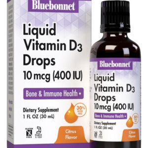 Bluebonnet 400 Ui Em Gotas Líquidas De Vitamina D3, Frutas