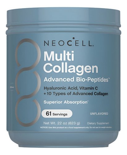 Colágeno Em Pó Neocell Multi Bio-peptides 650 Ml Com Vitamin