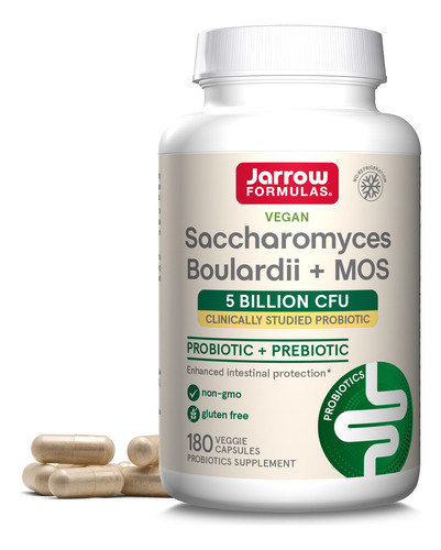 Probiótico Saccharomyces Boulardii Mos 5b 180 Cápsulas Veget