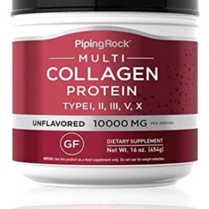 Pó De Proteína Multi Colágeno Piping Rock | 16 Onças Sem Sab