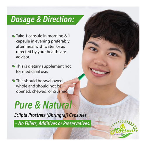 Cápsula Natural De Eclipta Prostrata Para Homens E Mulheres - Imagem 4