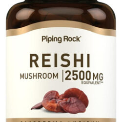 Suplemento De Cogumelo Reishi Piping Rock | 2500mg | 100 Cáp