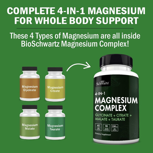 Suplemento De Magnésio Bioschwartz - 350mg Para A Saúde - Imagem 2
