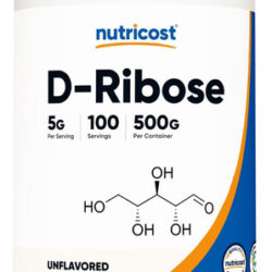 Nutricost D-ribose Em Pó 500 Gramas - 5000 Mg Por Porção, Nã