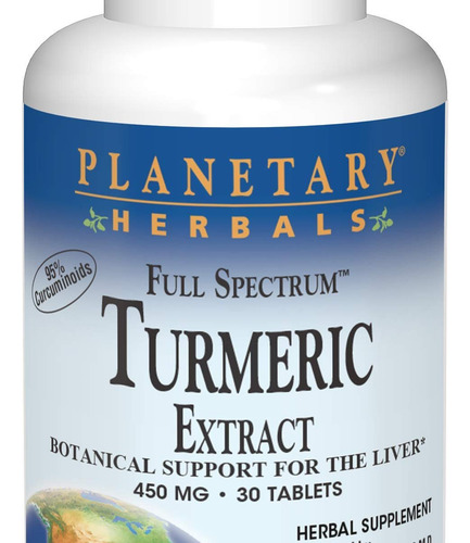 Extrato De Cúrcuma Planetary Herbals 450 Mg, 30 Comprimidos