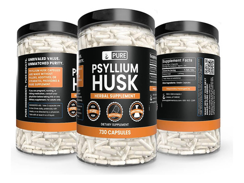 Ingredientes Originais Puros Casca De Psyllium (730 Cápsulas - Imagem 2