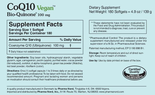 Coq10 Bio-quinona Vegana 100 Mg, 180 Cápsulas Gelatinosas | - Imagem 2