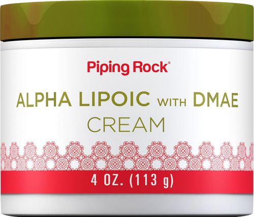 Ácido Alfa Lipóico Piping Rock | 4 Onças | Com Creme Dmae |
