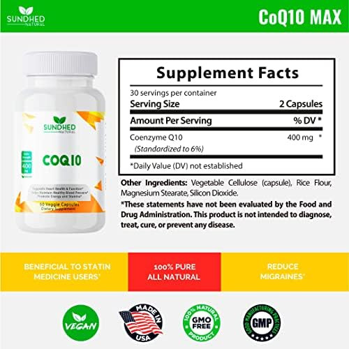 Sundhed Natural Coq10 Poderoso Antioxidante, Suporta Funções - Imagem 3