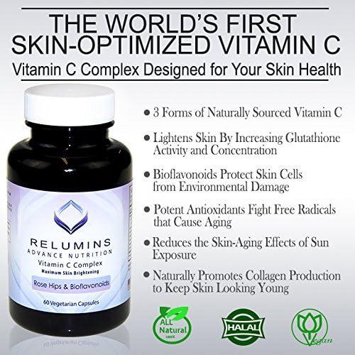Relumins Advance Nutrition Gluta 1000, Vitamina C Max E Cáps - Imagem 7