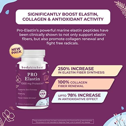 Body Kitchen Pro-elastin, Suplemento De Elastina De 1000 Mg, - Imagem 4