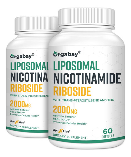Orgabay Lipossomal Nicotinamida Ribosídeo 2000 Mg Com Tmg E