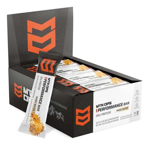 Mtn Ops Peanut Butter Bliss Bars, Alta Proteína Com Isolado