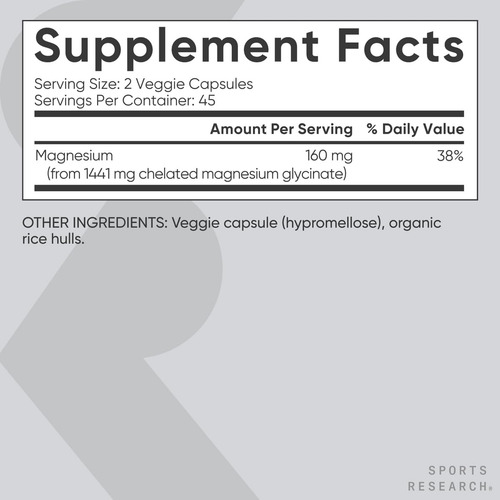 Sports Research® Glicinato De Magnésio - Suporta Sono Restfu - Imagem 6