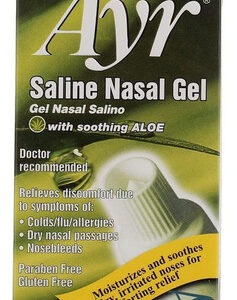 Gel Nasal Salina Ayr, Com Aloe Calmante, Tubo De 0,5 Onça De