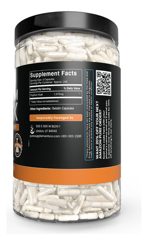 Ingredientes Originais Puros Casca De Psyllium (730 Cápsulas - Imagem 4