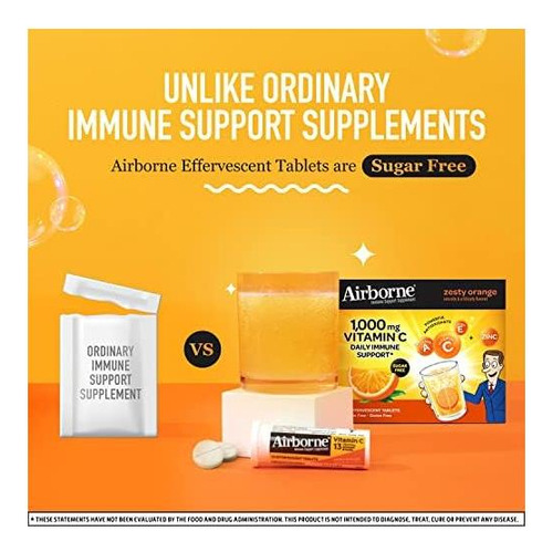 Vitamina C Airborne 1000 Mg 30 Comprimidos Efervescentes - Imagem 5