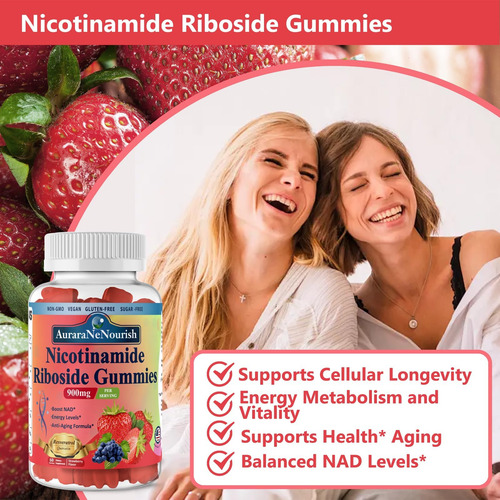 Suplemento Nad Gummies Sem Açúcar, Nad Nicotinamida Ribosíde - Imagem 5