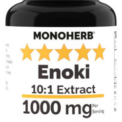 Monoherb Extrato De Cogumelo Enoki 1000 Mg - 90 Cápsulas Veg