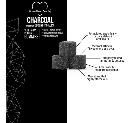Gomas De Carvão Ativado - Suplementos De Goma De Carvão Com - Imagem 4
