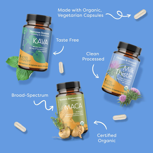 Extrato De Raiz De Kava Da Herb Pharm Para Reduzir O Estress - Imagem 5