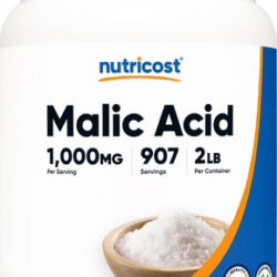 Nutricost Ácido Málico Em Pó 2 Lbs - Sem Glúten, Não Ogm