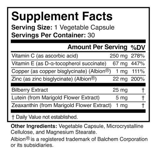 Visigard - Eye Natural And Vision Suplemento - Não -ogm, Veg - Imagem 3