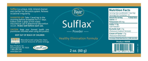 Baar Sulflax Powder, 2 Onças - Imagem 2
