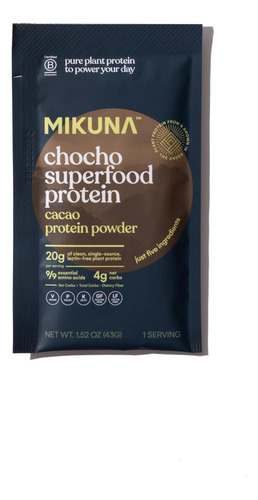 Mikuna Proteína Vegana Em Pó (cacau, 8 Porções) - Proteína D - Imagem 3