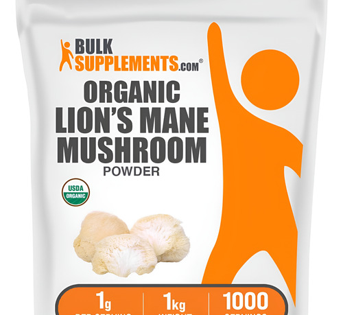 Pó De Cogumelo Juba De Leão Orgânico Bulksupplements 1 Kg