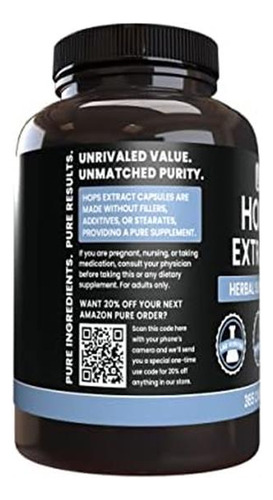 Ingredientes Puros Extrato De Lúpulo (365 Cápsulas) Sem Mag - Imagem 2